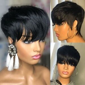 Pixie Cut Wigs for Black Women Short Pixie Cut Human Hair Wigs Short Layered Wig